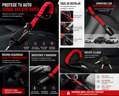 Tranca Volante Al Cinturon De Seguridad