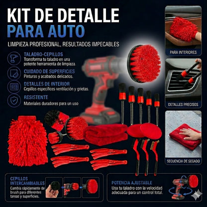 Limpieza Automóvil Kit Detailing 18 Pcs