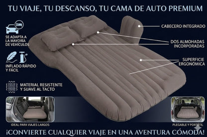 Colchón inflable para asiento de auto
